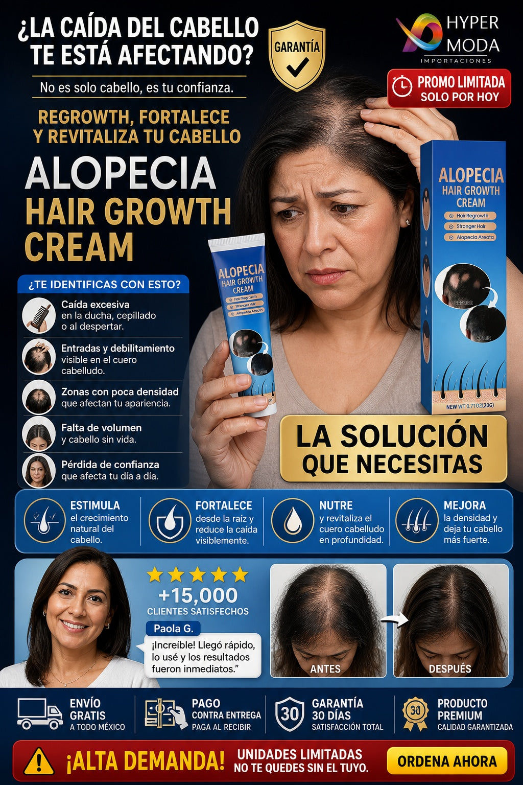 Alopecia Crema Para Crecimiento PARA EL CABELLO - imagen 3