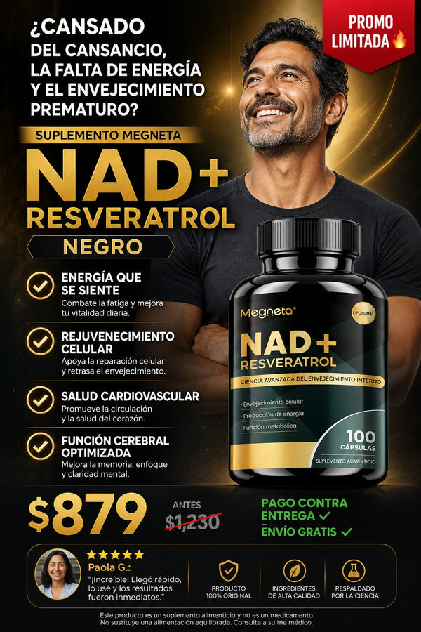 Suplemento Megneta Nad Resveratrol Negro - imagen 3