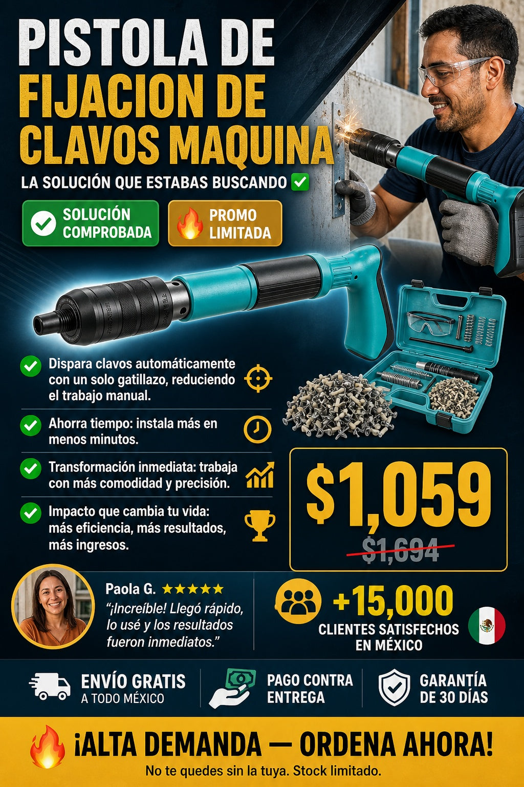 Pistola De Fijacion De Clavos Maquina - sección 3