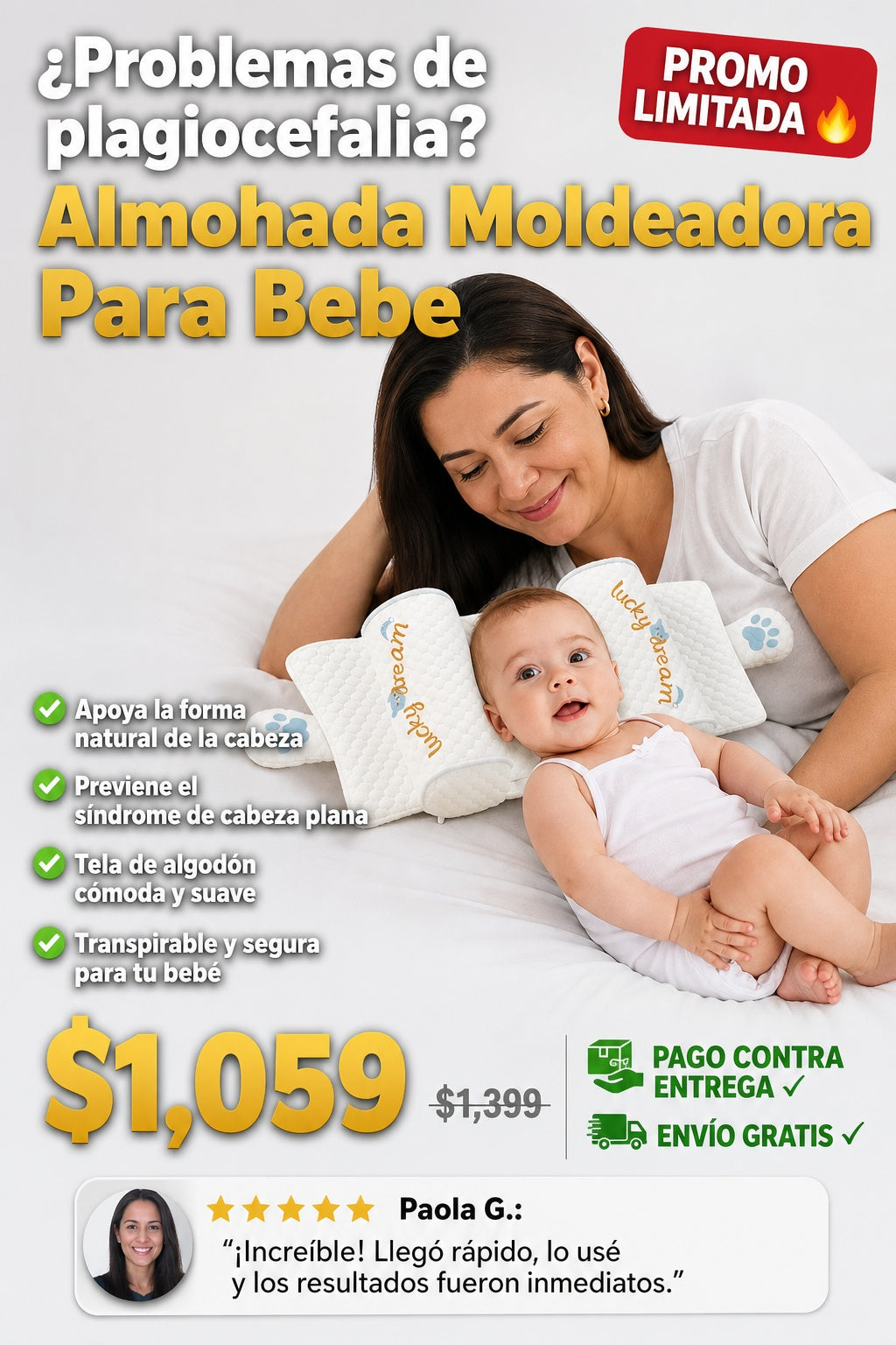 Almohada Moldeadora Para Bebe - imagen 3