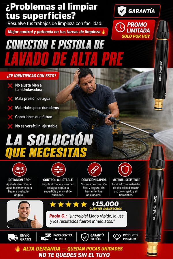 Conector E Pistola De Lavado De Alta Pre - imagen 3