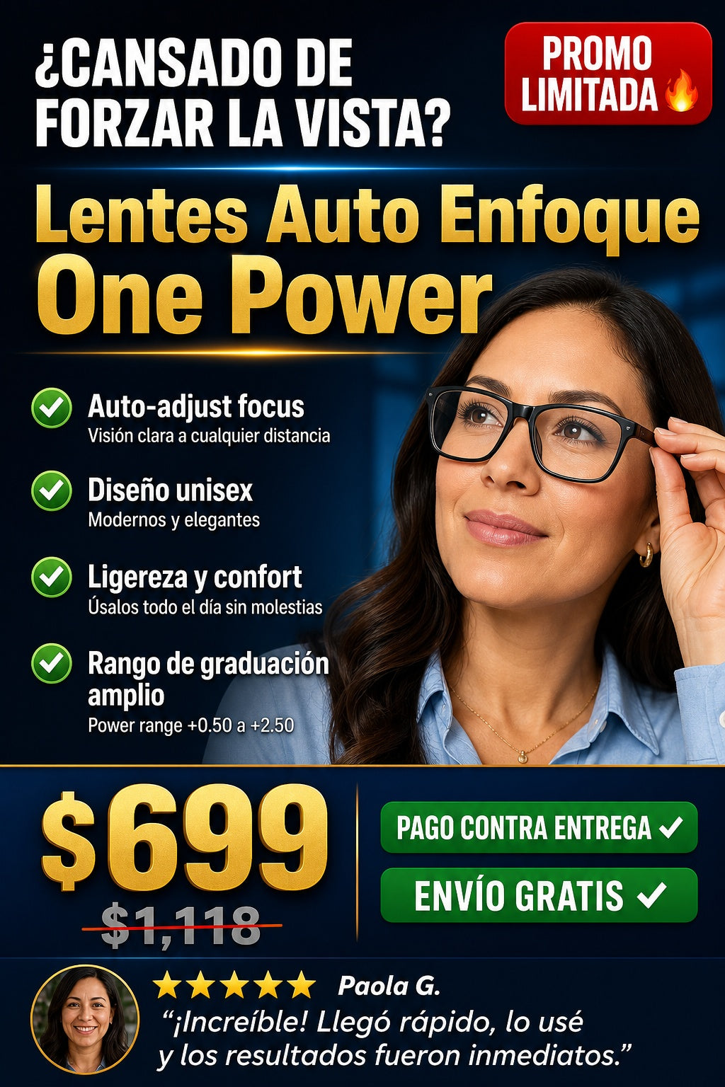 Lentes Auto Enfoque One Power - imagen 3