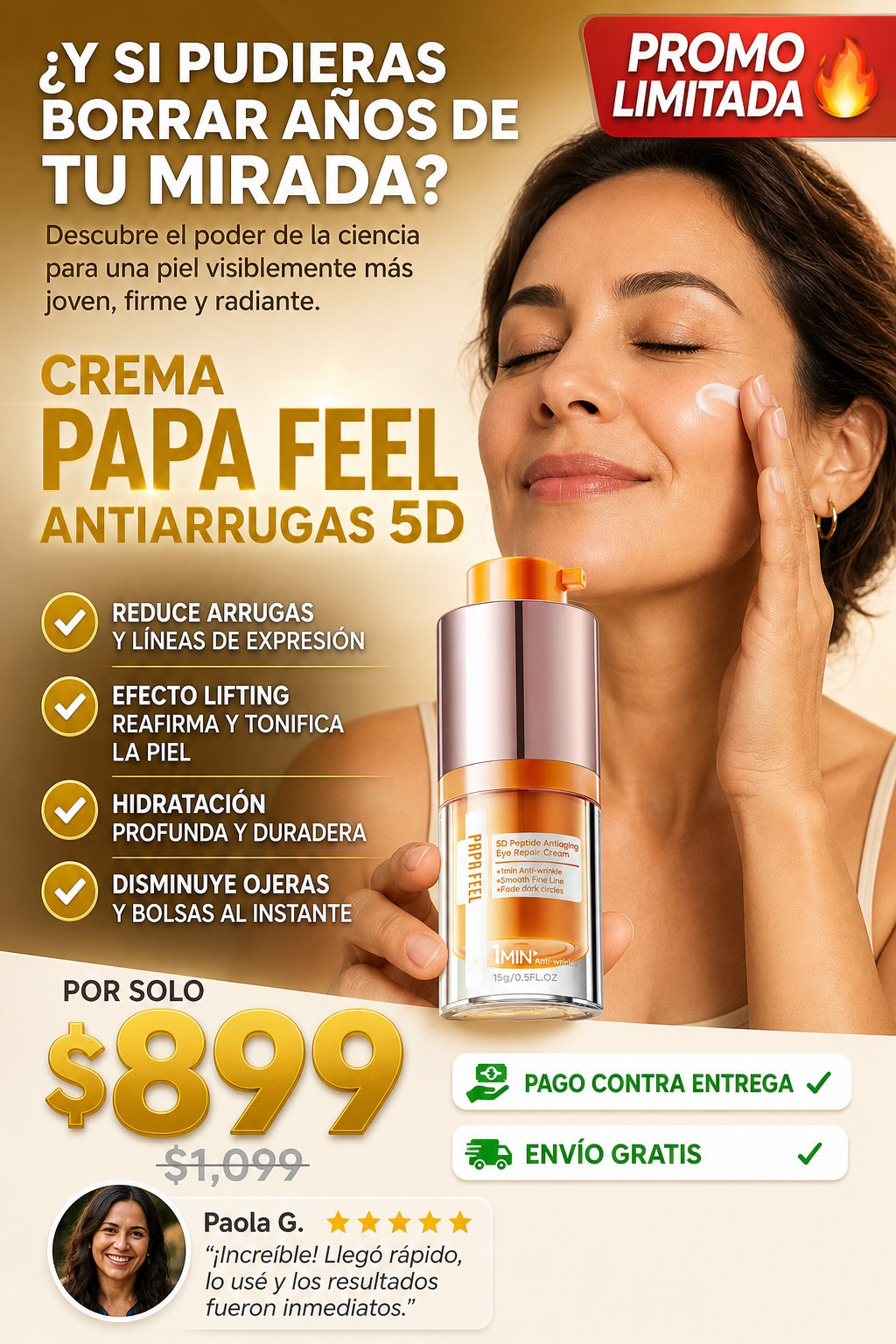 Crema Papa Feel Antiarrugas 5d - imagen 3