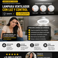 Lampara Ventilador Con Luz Y Control - imagen 3
