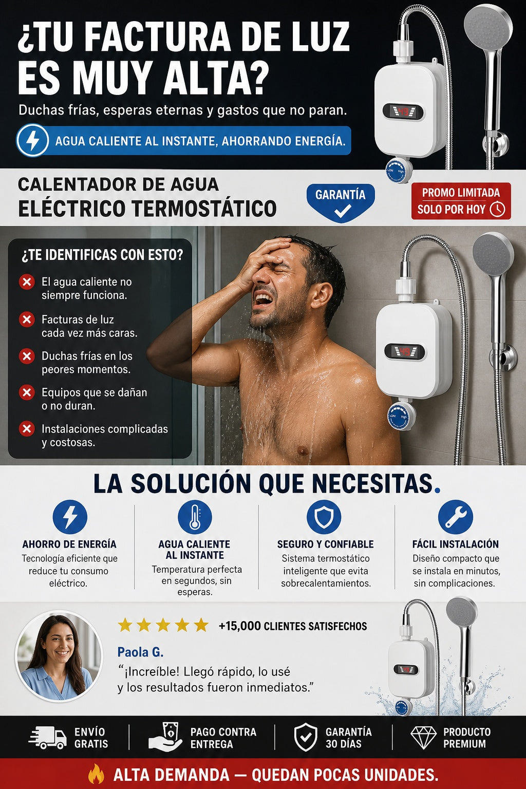 Calentador De Agua Electrico Termostatic - imagen 3