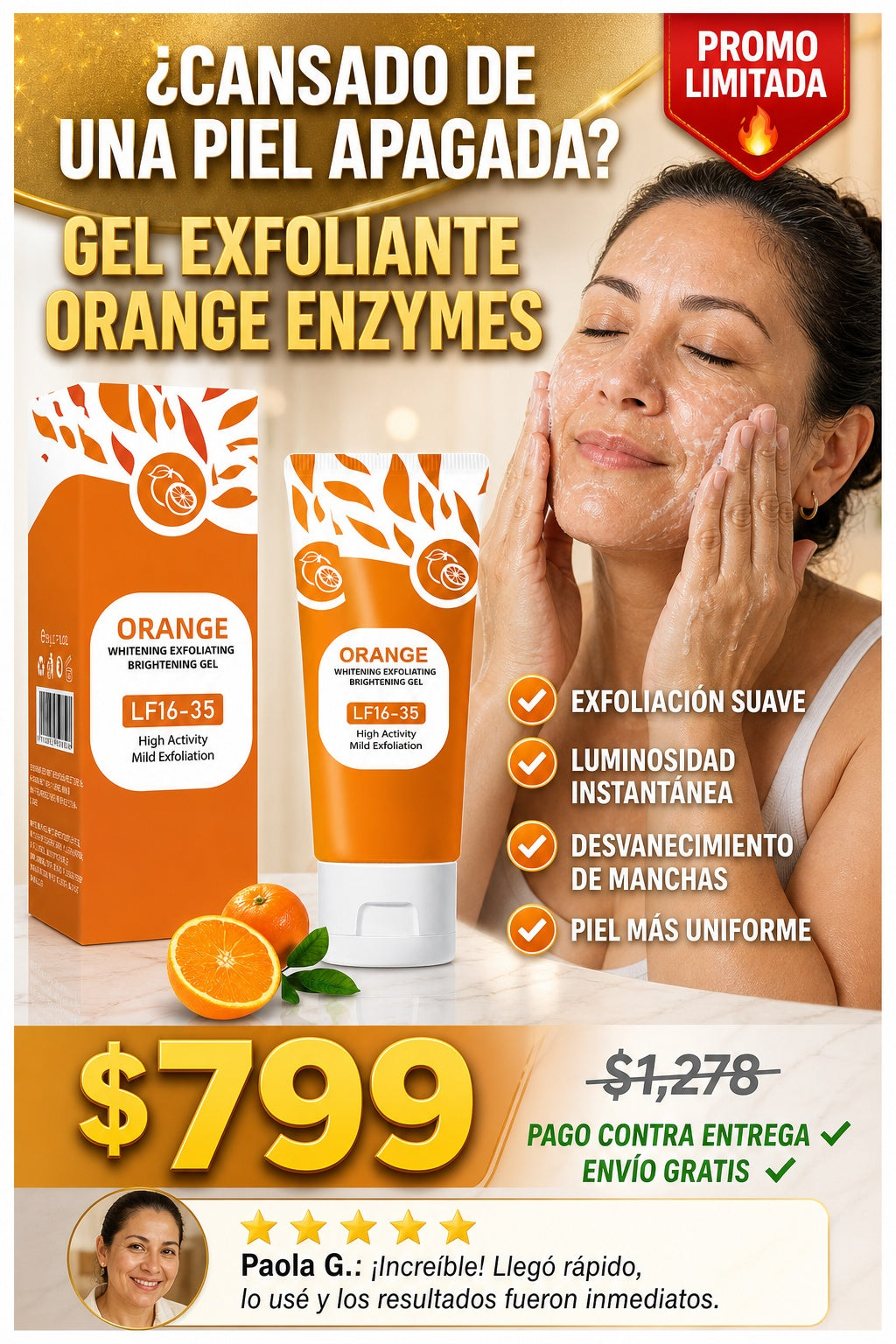 Gel Exfoliante Orange Enzymes - imagen 3
