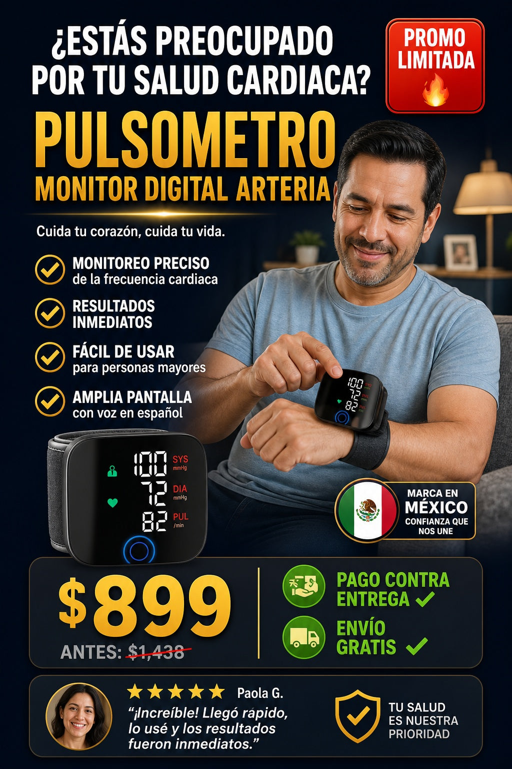 Pulsometro Monitor Digital Arteria - imagen 3