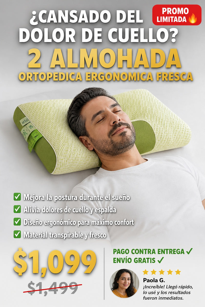 2 Almohada Ortopedica Ergonomica Fresca - imagen 3