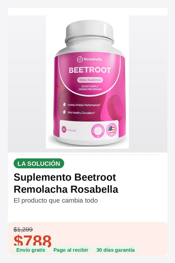 Suplemento Beetroot Remolacha Rosabella — solucion