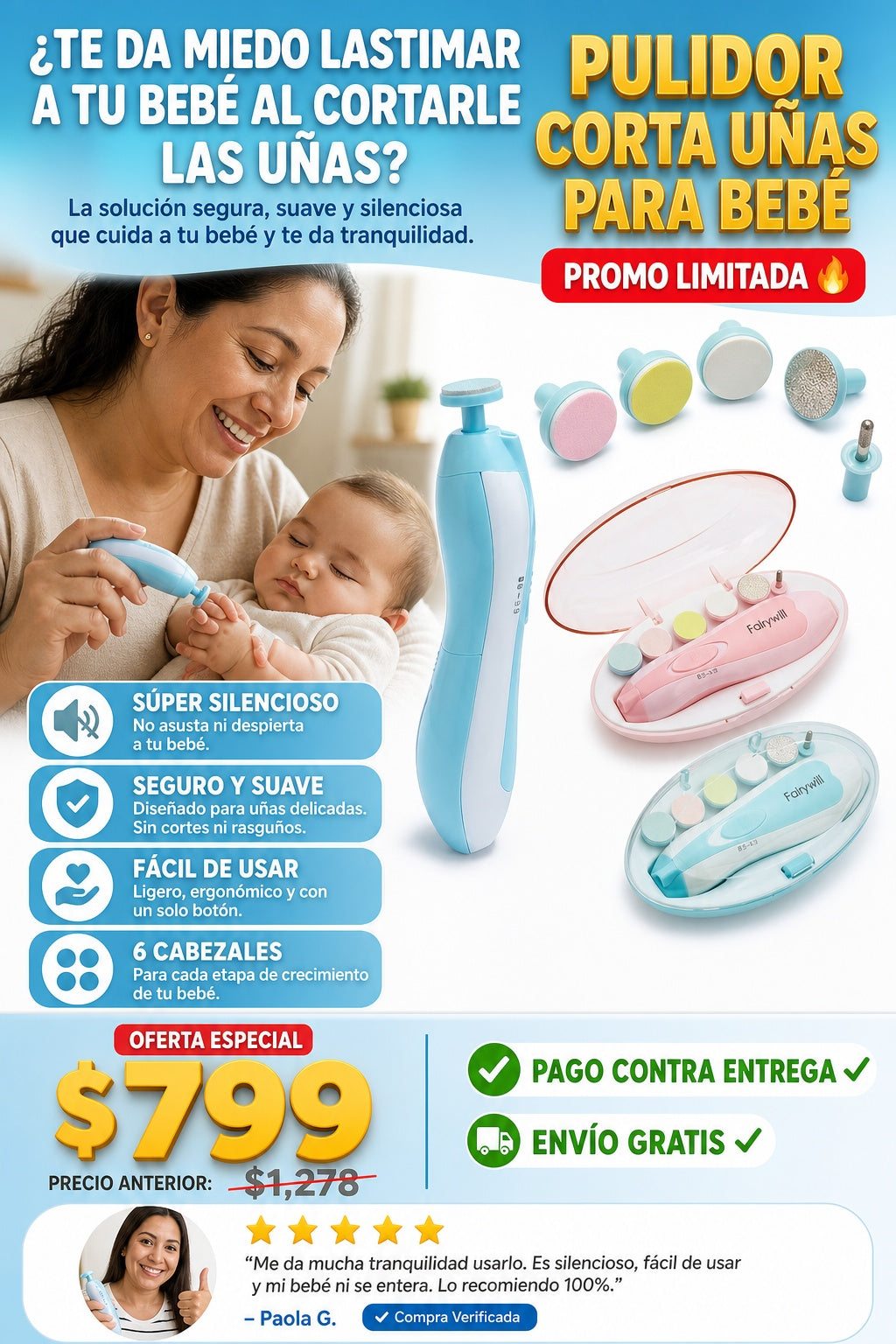Pulidor Corta Unas Para Bebe - imagen 3