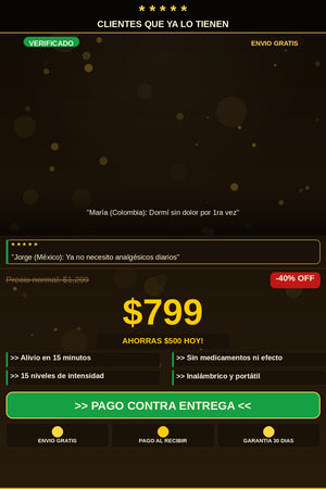 Masajeador eléctrico de cuello y cervicales con pulsos EMS — testimonios