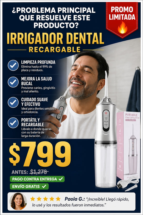 Irrigador Dental Recargable - imagen 3