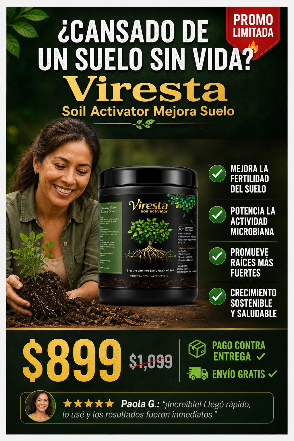 Viresta Soil Activator Mejora Suelo - imagen 3