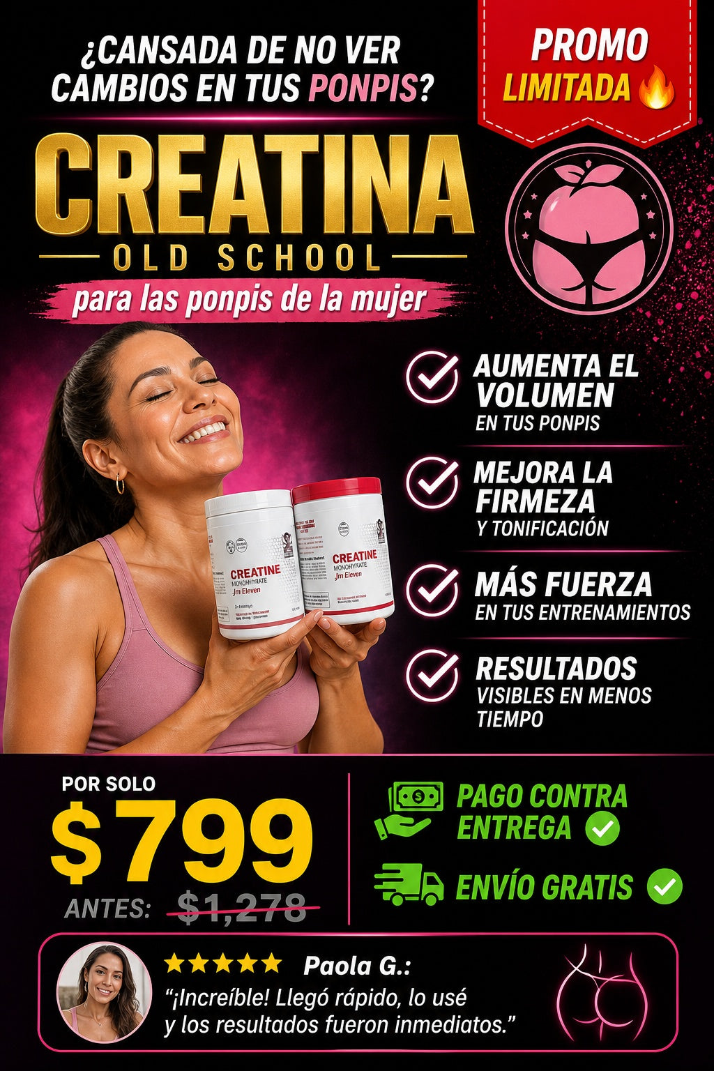 Creatina Old School para las ponpis de la mujer - imagen 3