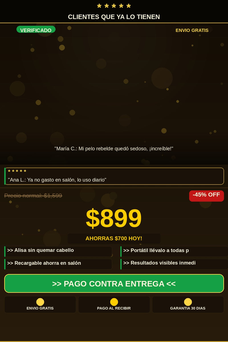 Mini Cepillo Alisador Recargable Viral — testimonios