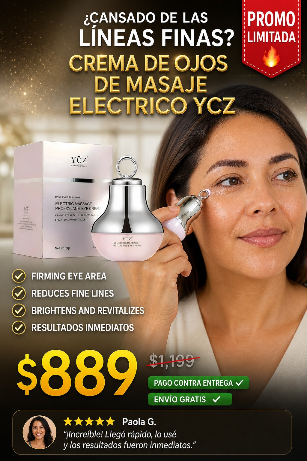 Crema De Ojos De Masaje Electrico Ycz - imagen 3