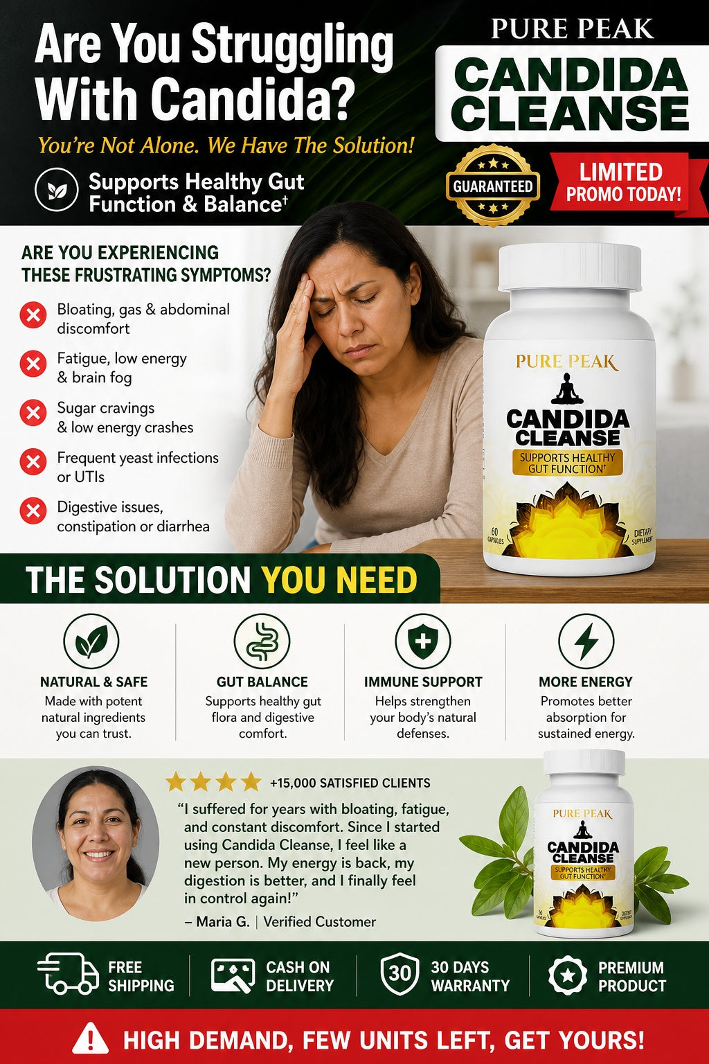 Suplemento Candida Cleanse 60 Capsulas - imagen 3