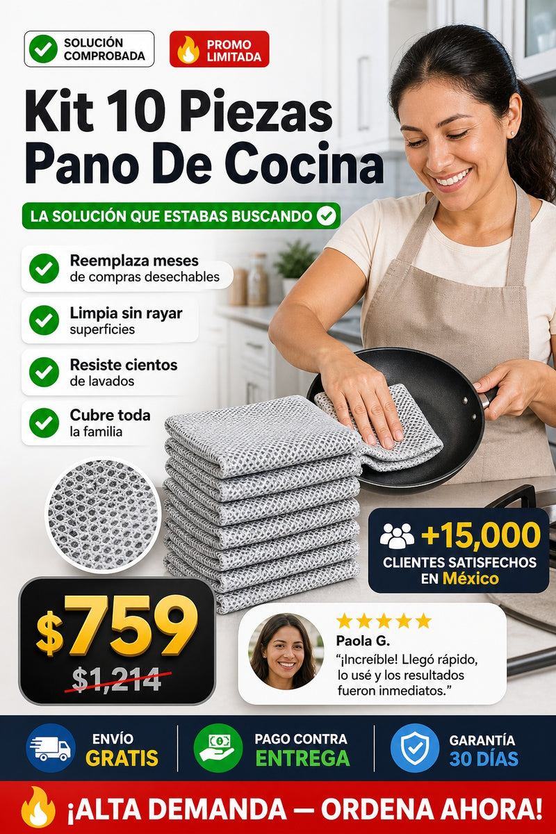 Kit 10 Piezas Pano De Cocina - sección 3