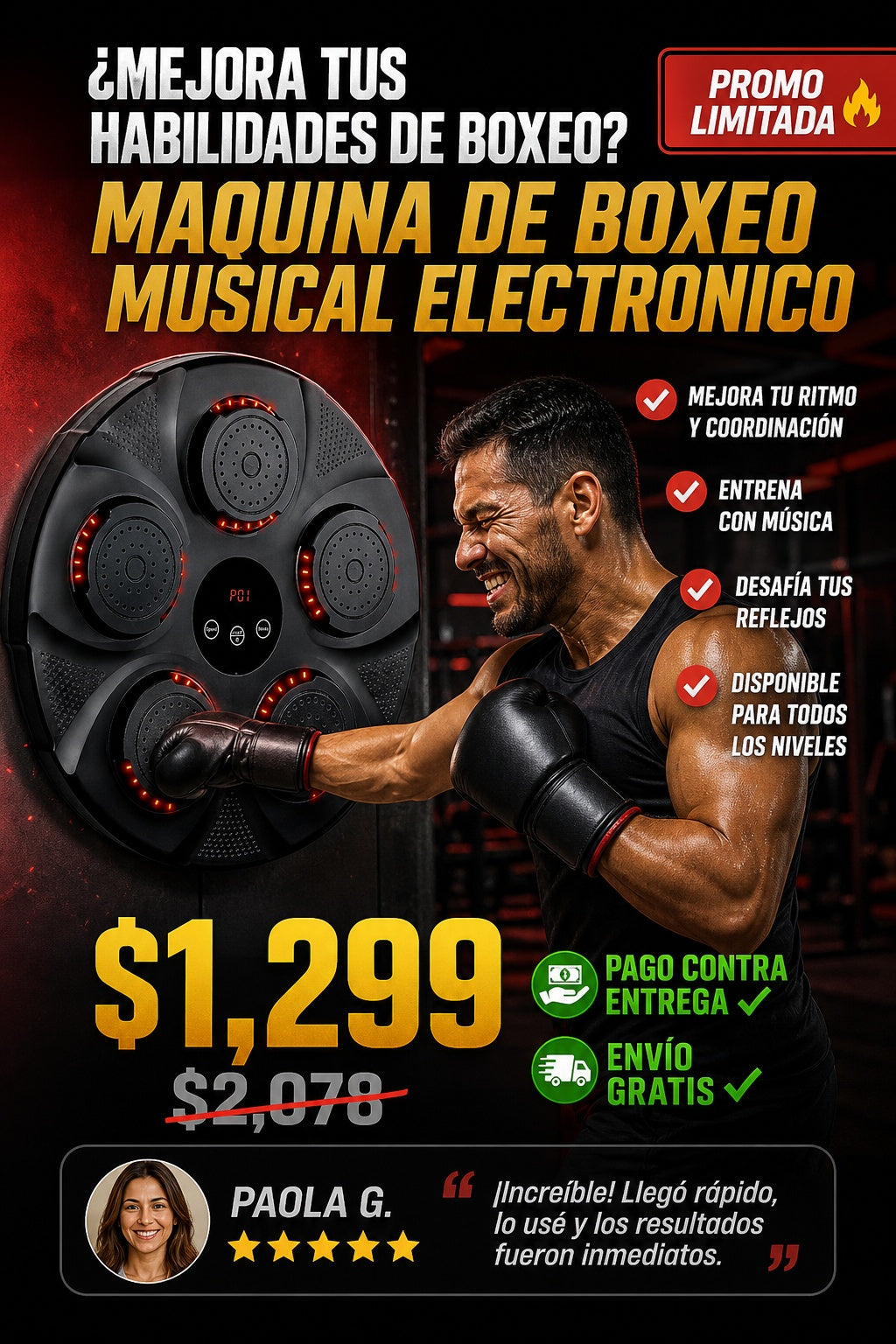 Maquina De Boxeo Musical Electronico - imagen 3