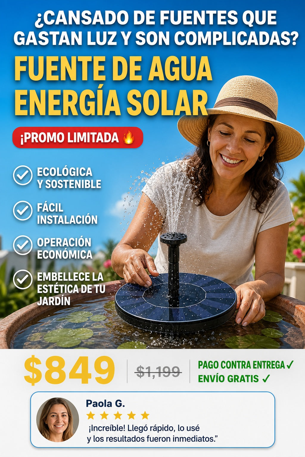 Fuente de Agua Solar - imagen 3