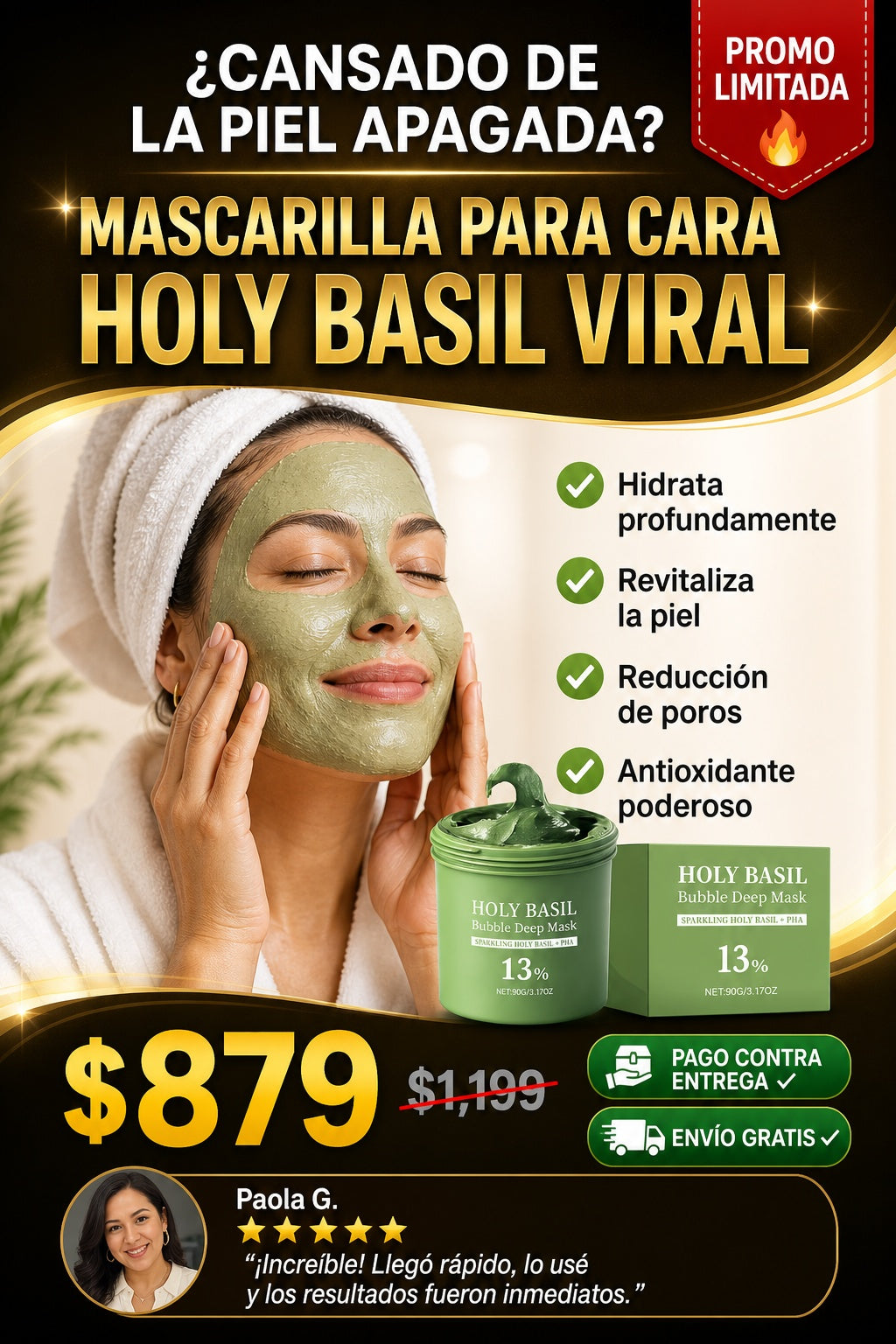 Mascarilla Para Cara Holy Basil Viral - imagen 3