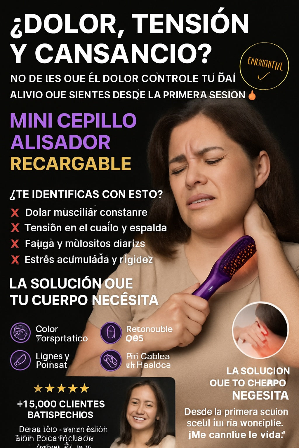 Mini Cepillo Alisador Recargable - imagen 3