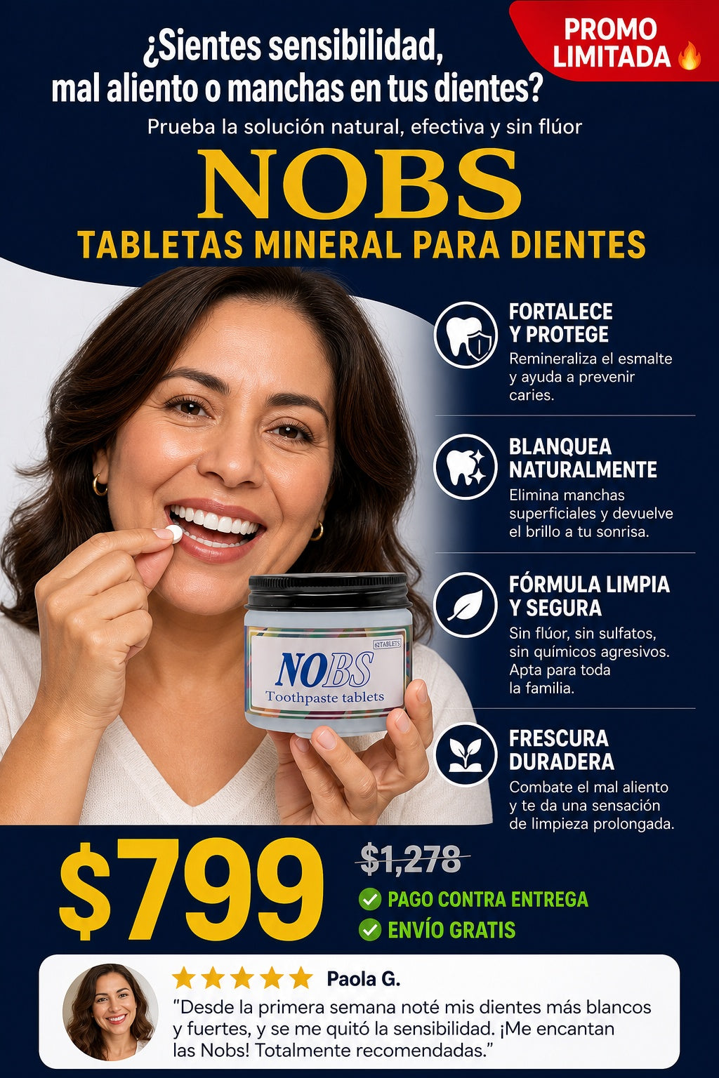 Nobs Tabletas Mineral Para Dientes - imagen 3