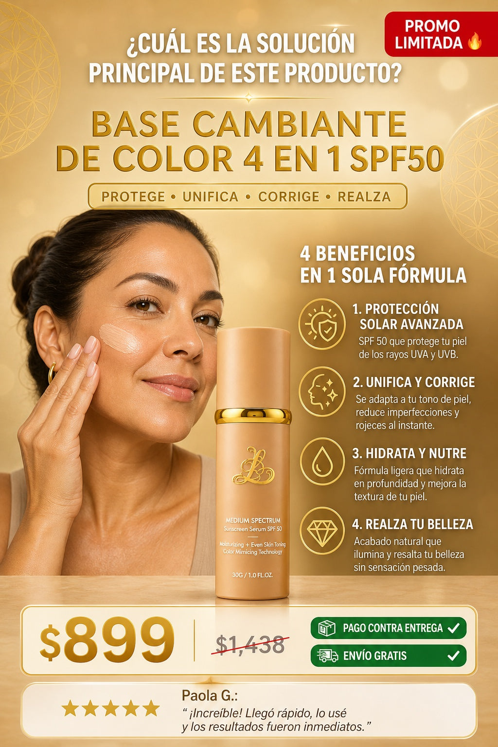 Base Cambiante De Color 4 En 1 Spf50 - imagen 3