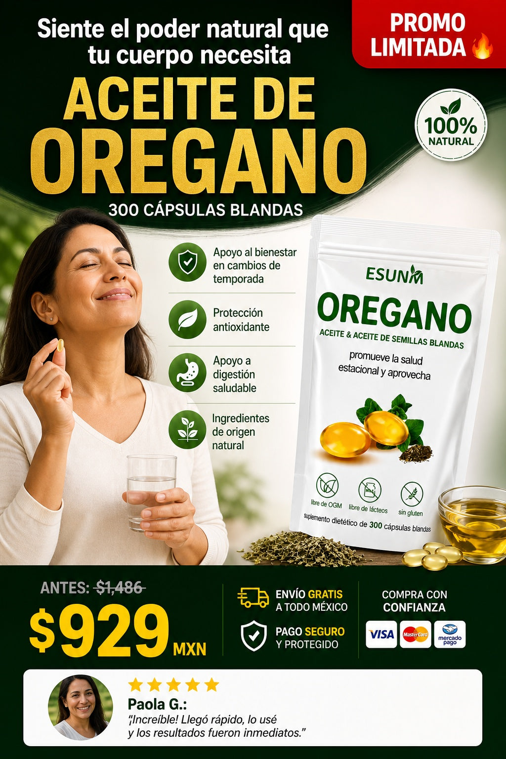 Aceite De Oregano 300 Capsulas - imagen 3