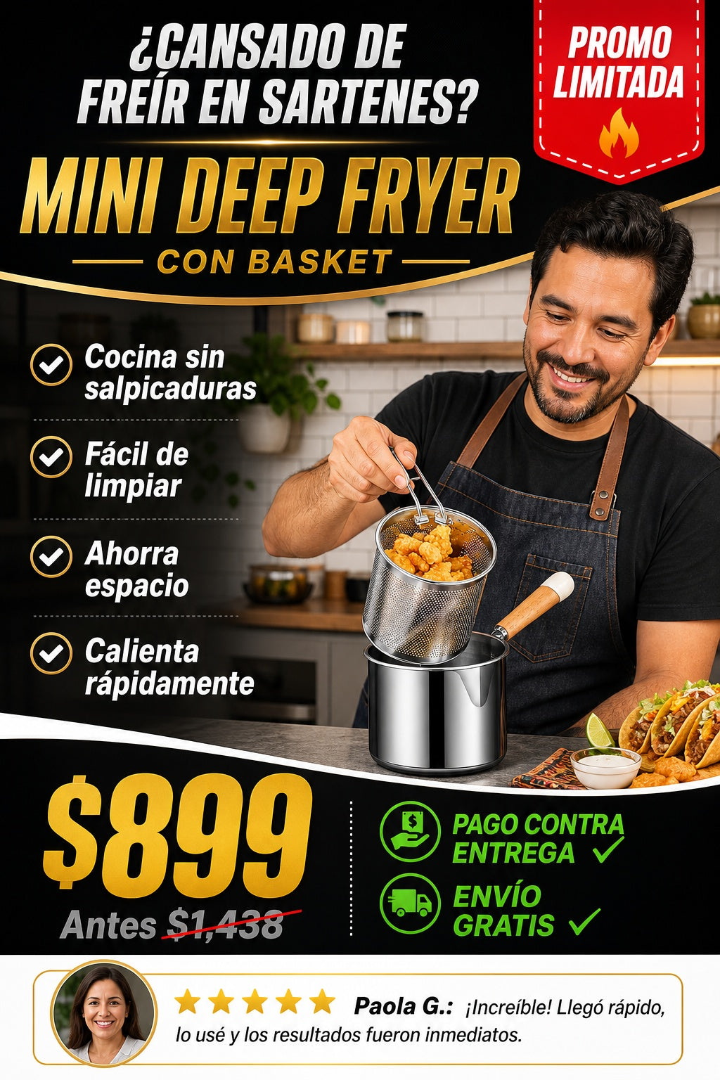 Mini Freidora Con Canasta - imagen 3
