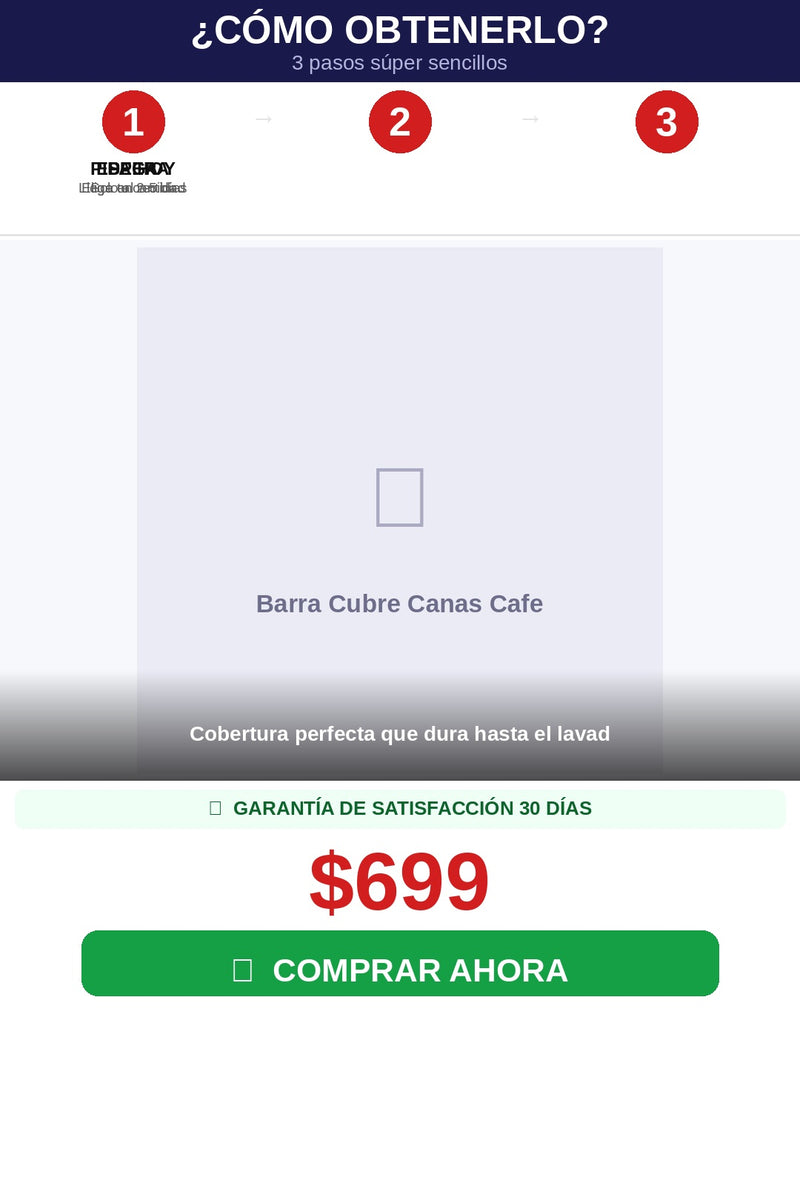 Barra Cubre Canas Cafe — pasos