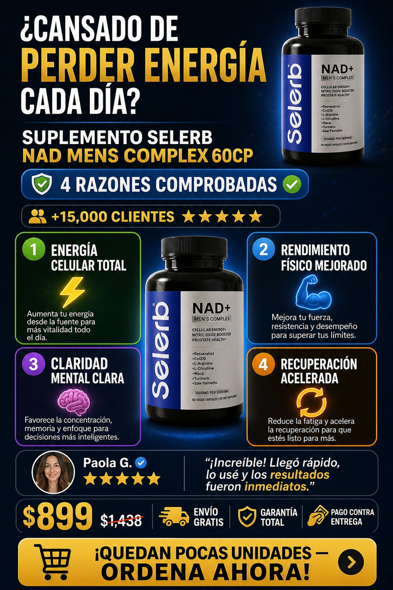 Suplemento Selerb Nad Mens Complex 60cp - sección 4