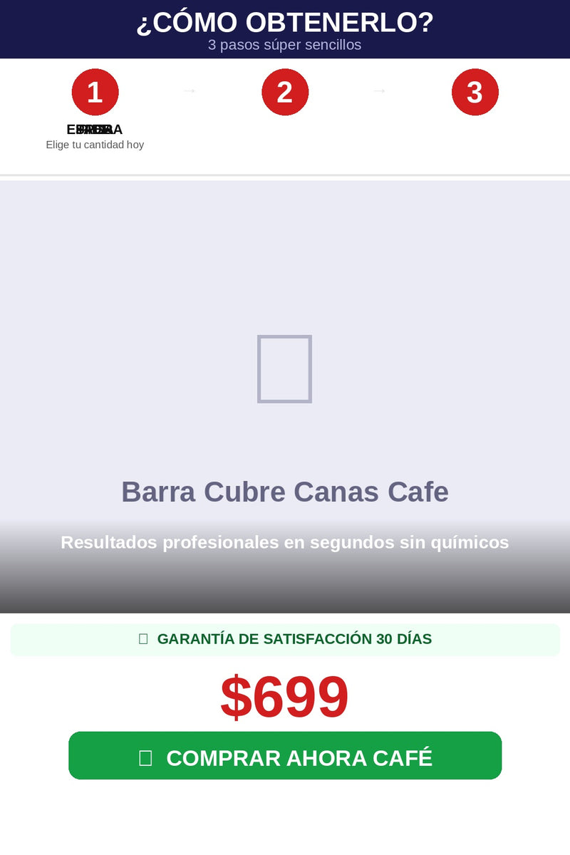 Barra Cubre Canas Cafe — pasos