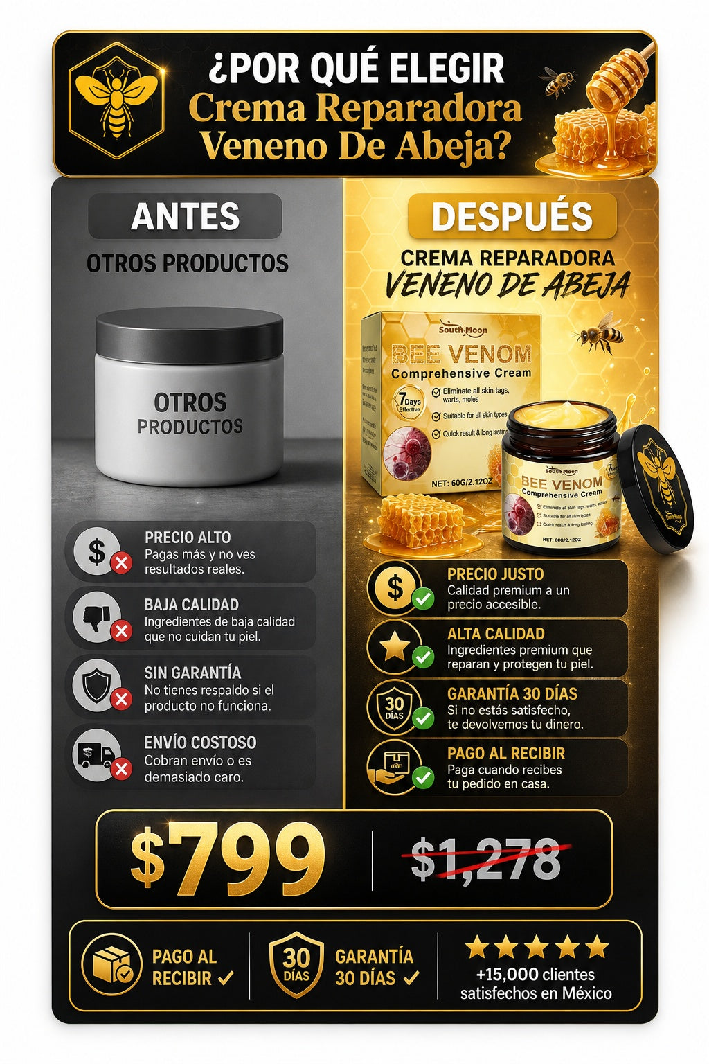 Crema Reparadora Veneno De Abeja - imagen 4