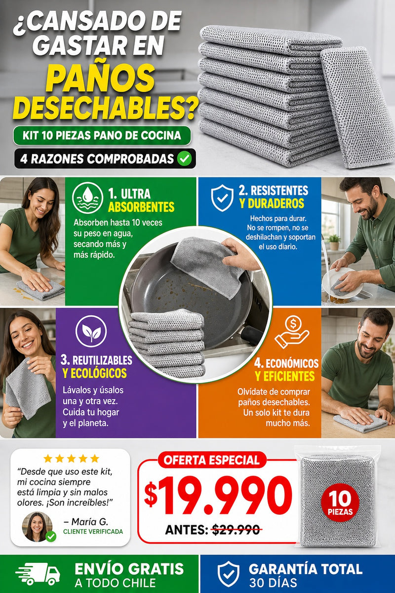 Kit 10 Piezas Pano De Cocina - sección 4