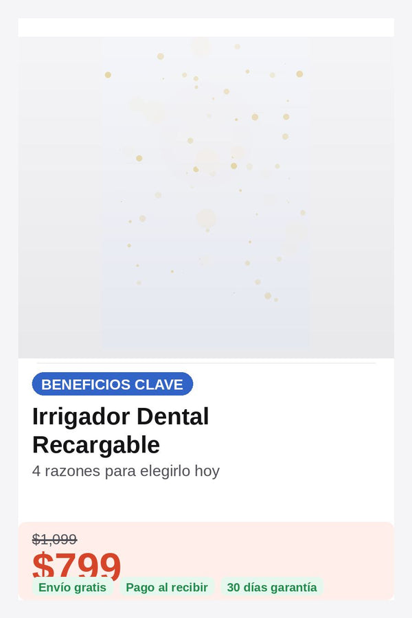 Irrigador Dental Recargable — beneficios