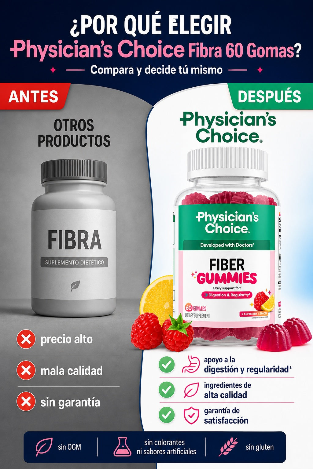 Physicians Choice Fibra 60 Gomas - imagen 4
