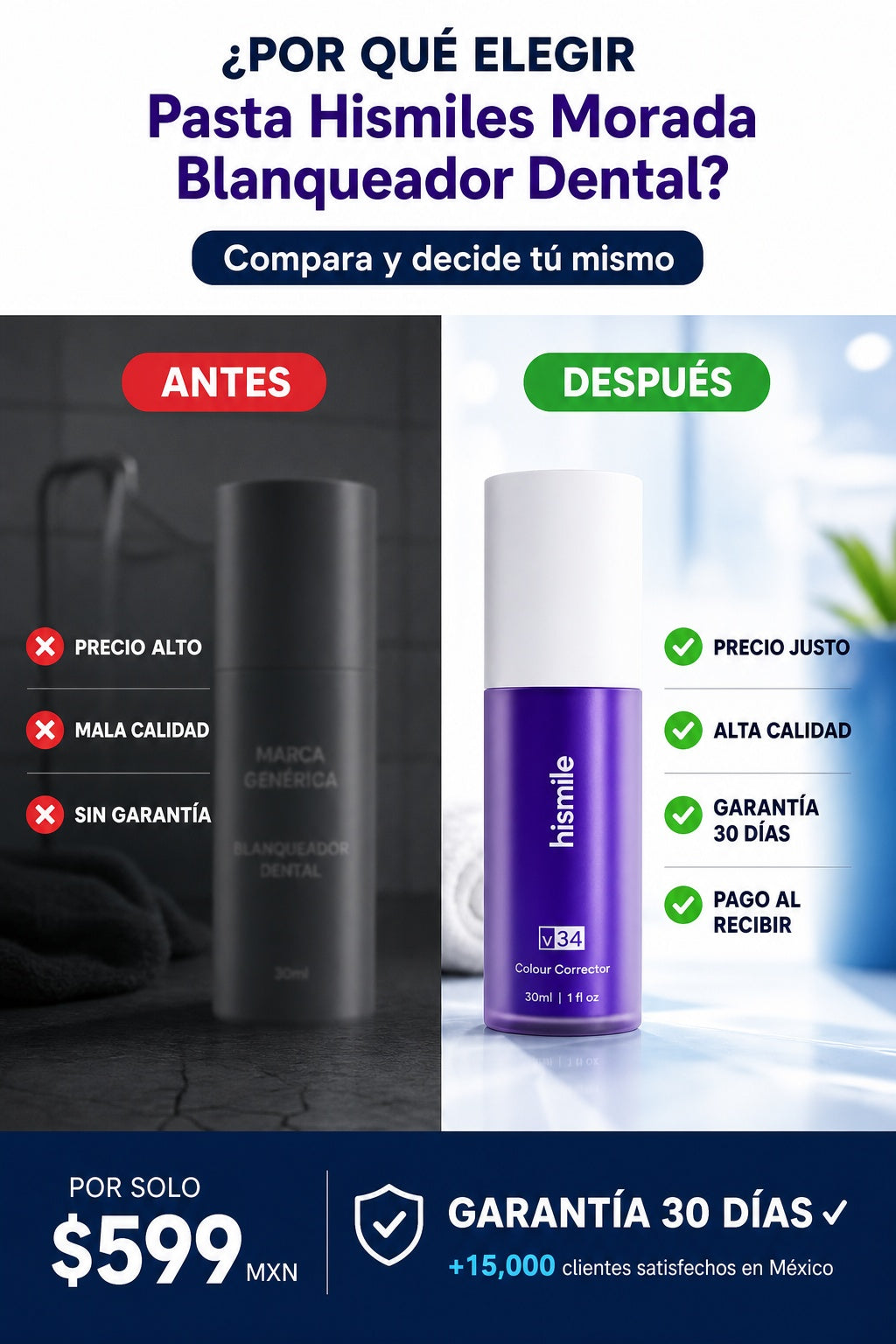 Pasta Hismiles Morada Blanqueador Dental - imagen 4