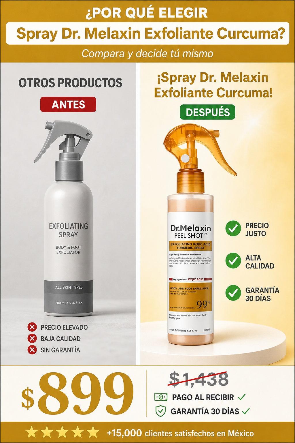 Spray Dr. Melaxin Exfoliante Curcuma - imagen 4