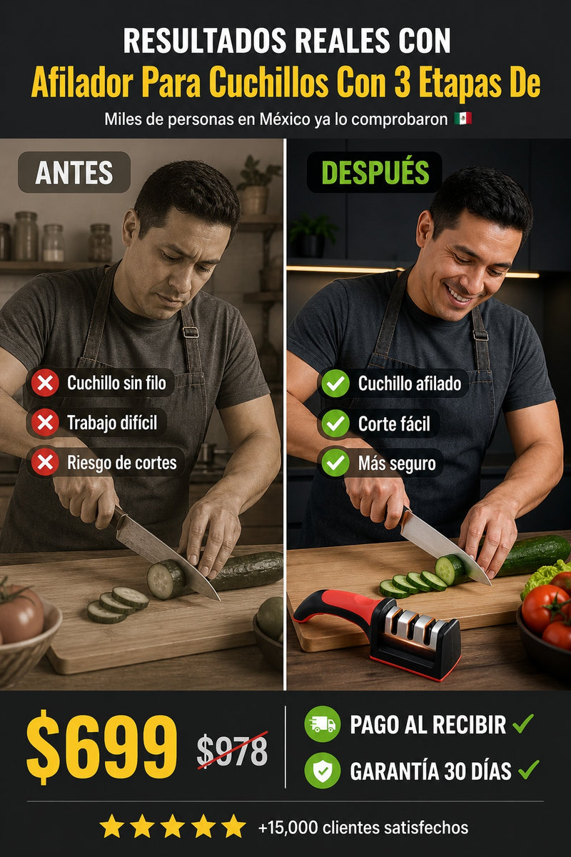 Afilador Para Cuchillos Con 3 Etapas De - imagen 4
