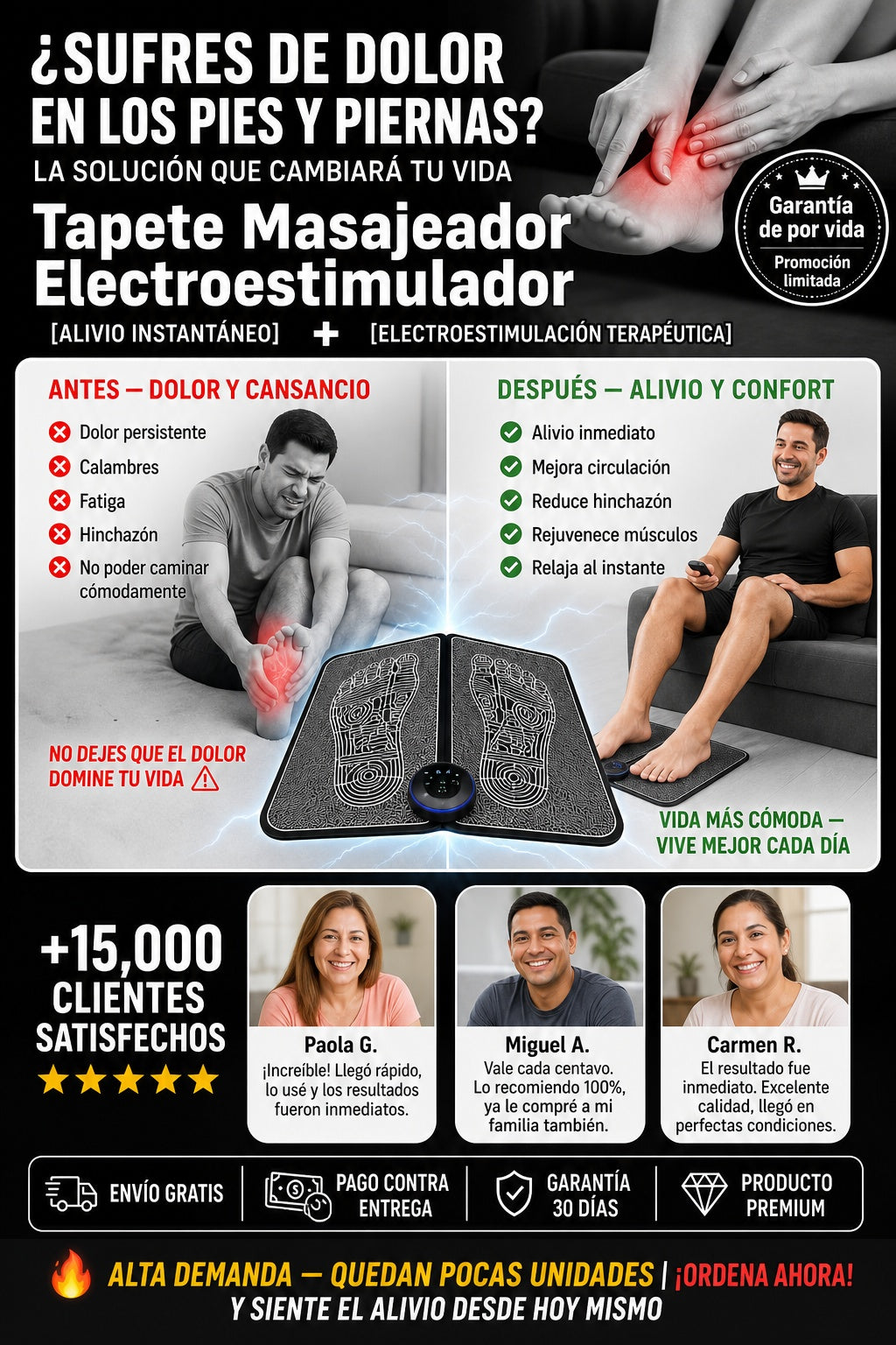 Tapete Masajeador Electroestimulador - imagen 4