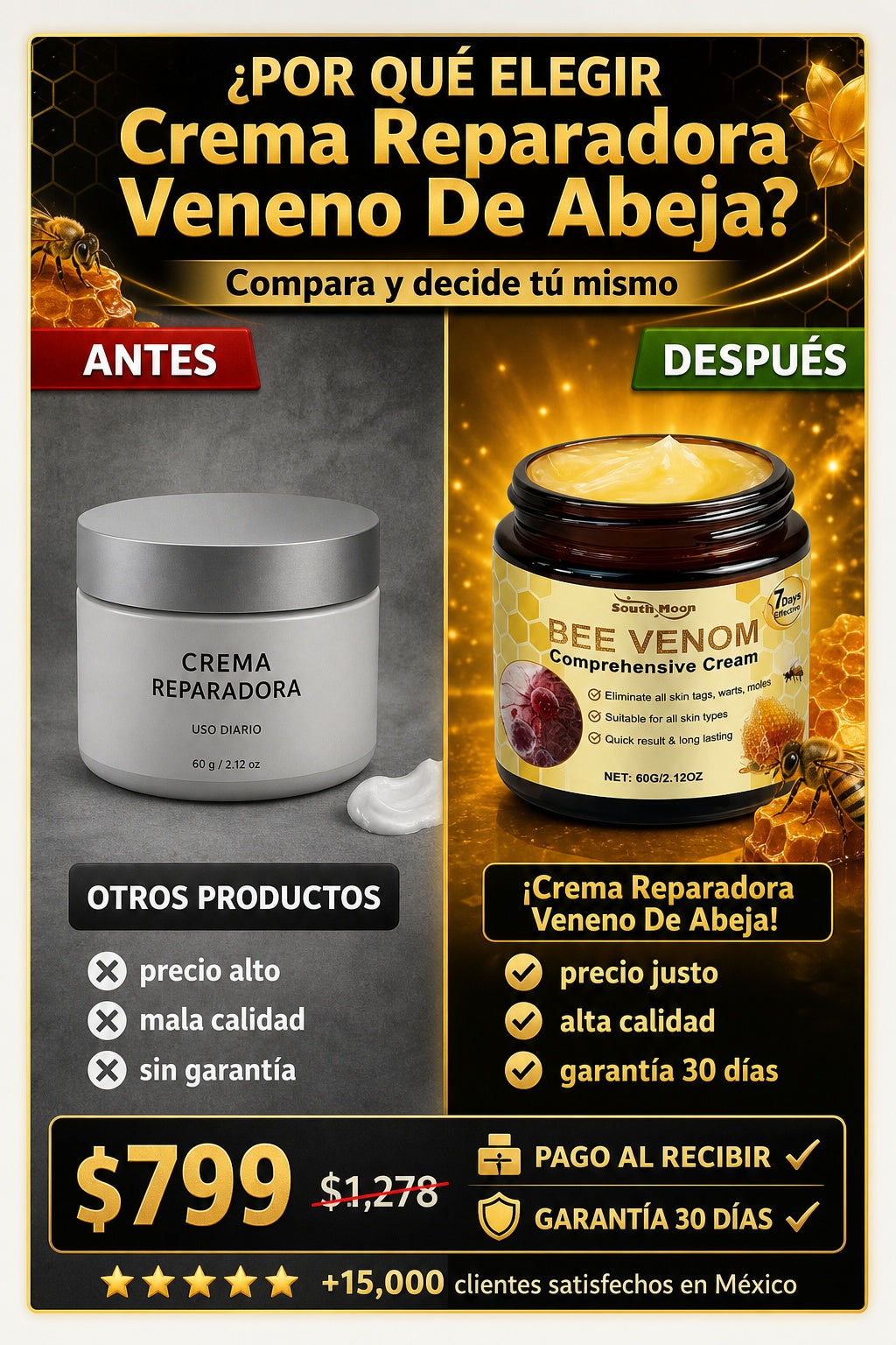 Crema Reparadora Veneno De Abeja - imagen 4