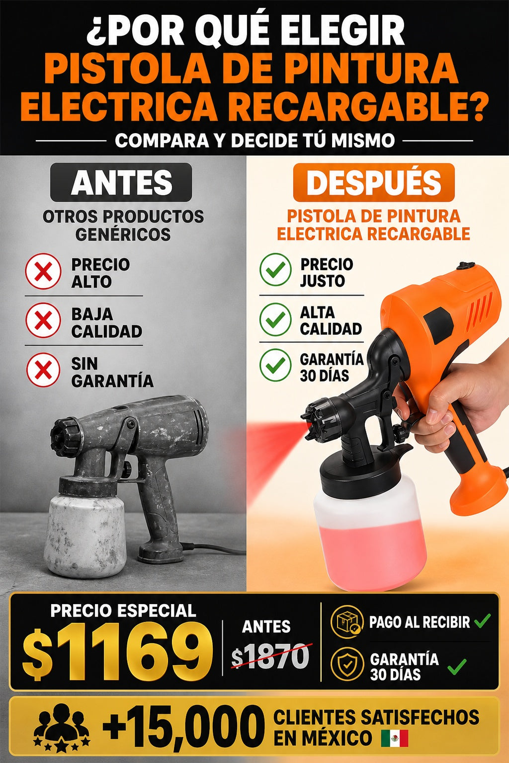Pistola De Pintura Electrica Recargable - imagen 4