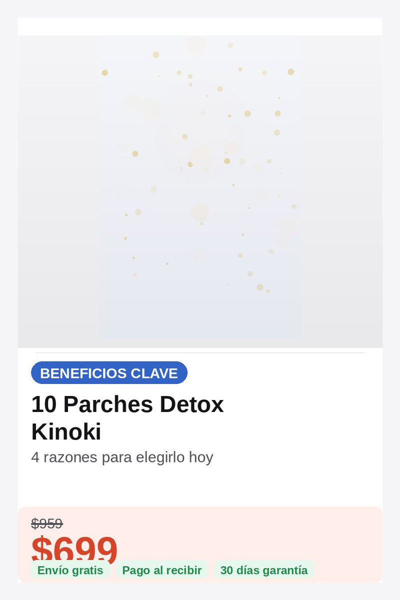 10 Parches Detox Kinoki — beneficios