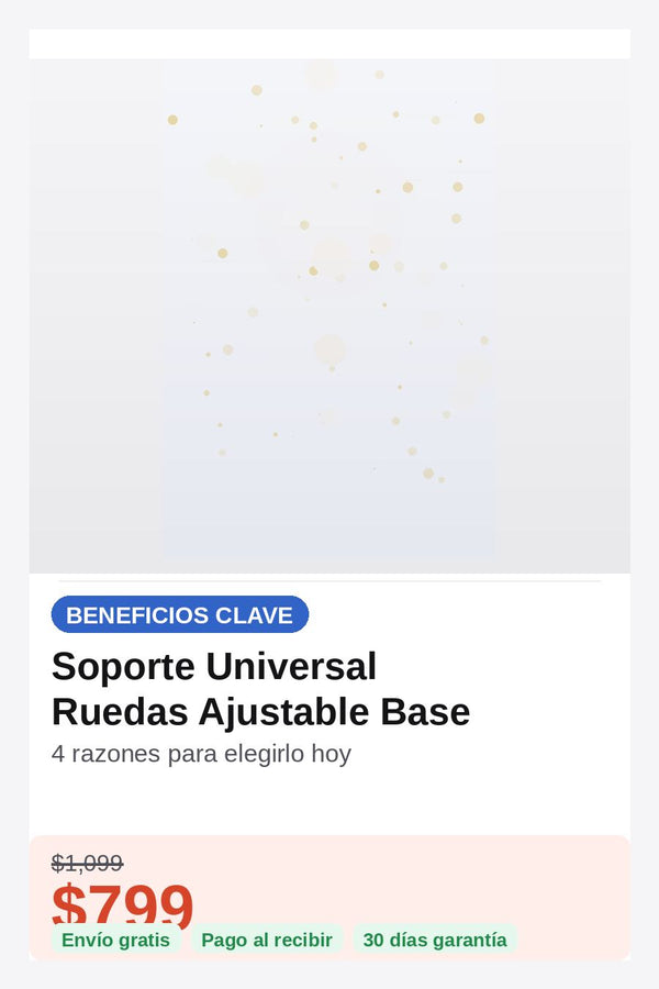 Soporte Universal Ruedas Ajustable Base — beneficios