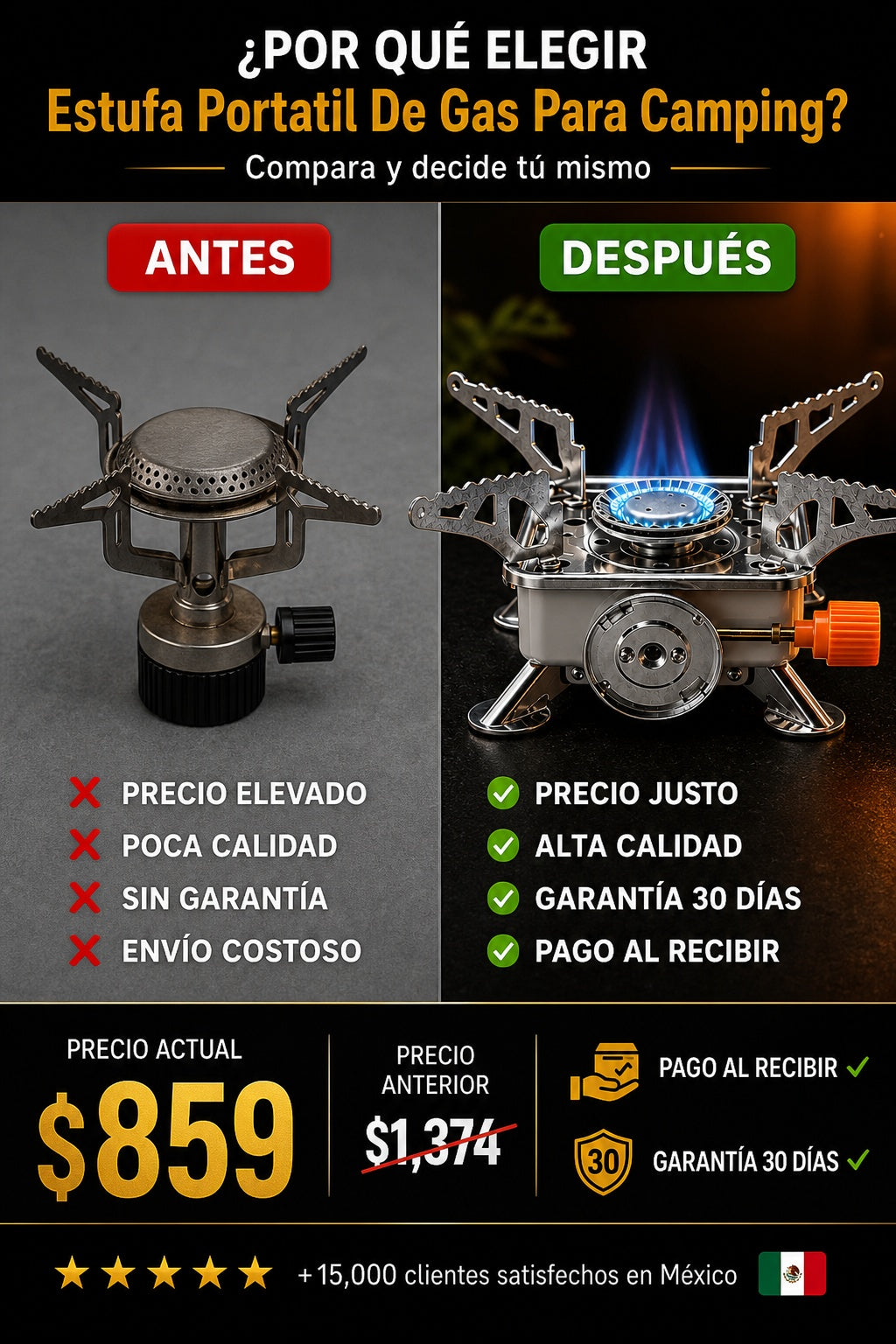 Estufa Portatil De Gas Para Camping - imagen 4