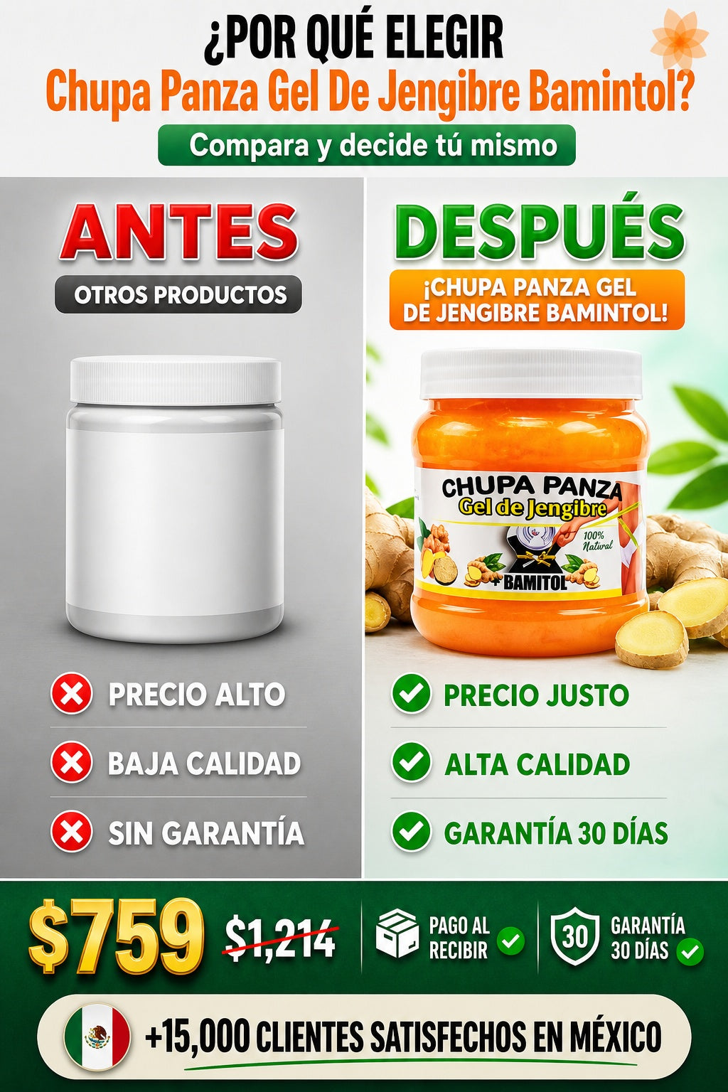 Chupa Panza Gel De Jengibre Bamintol - imagen 4