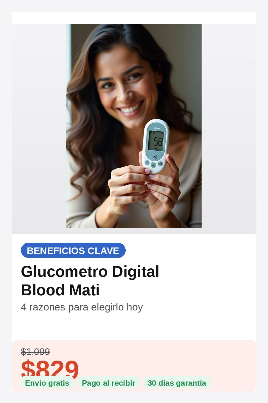 Glucometro Digital Blood Mati — beneficios