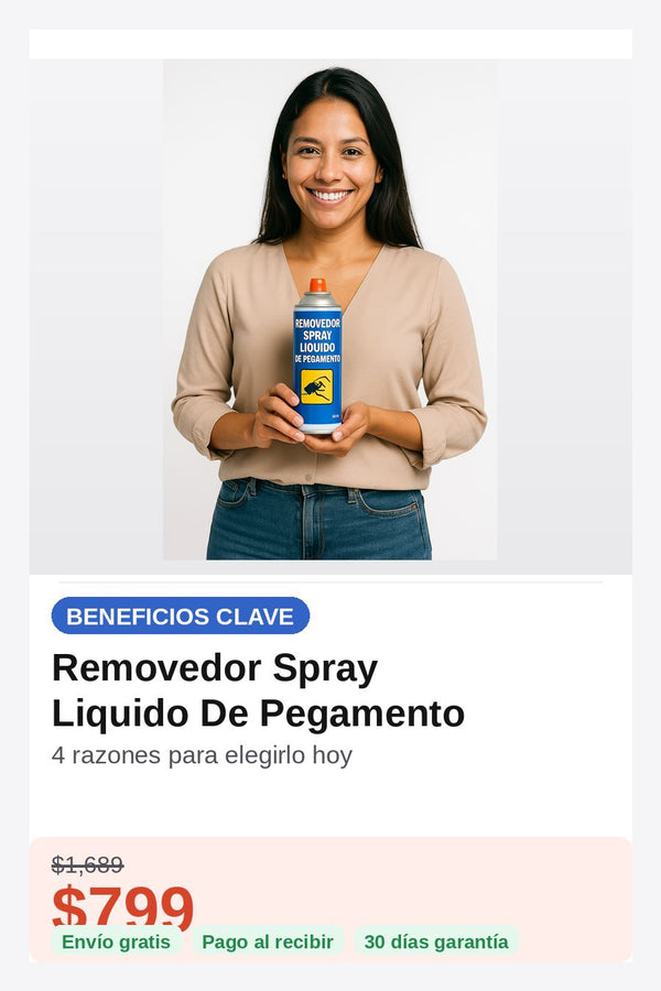 Removedor Spray Liquido De Pegamento — beneficios