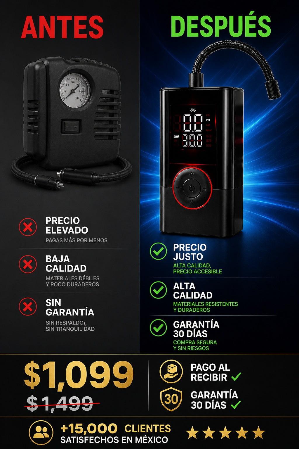 Inflador De Llantas Portatil Digital Rec - imagen 4